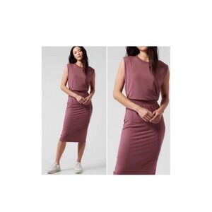 Athleta Santorini Cinch Dress Mauve Pink Women's Size Small